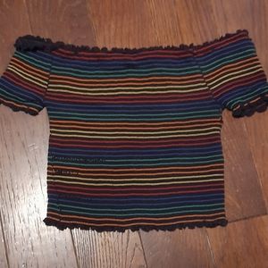 Cropped Smocked Shirt